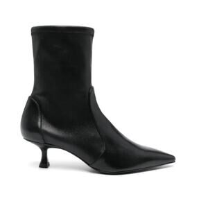 NEW Stuart Weitzman Naomi 50mm Bootie Size 7.5 Black Leather Women Retail $650